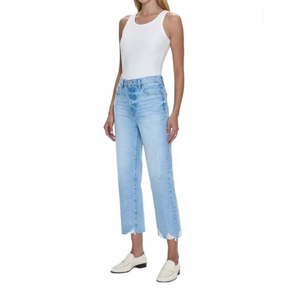 NEW PISTOLA cassie crop super high rise straight denim in leisure vintage - Picture 4 of 9